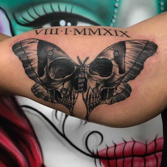 Death Moth Skull Tattoos 14 50+ Death Moth Tattoos That Will Leave You Breathless