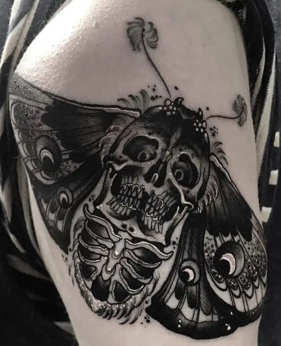 Death Moth Skull Tattoos 5 50+ Death Moth Tattoos That Will Leave You Breathless