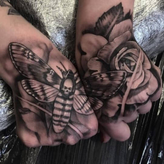 Death Moth Tattoo on the Hand 3 50+ Death Moth Tattoos That Will Leave You Breathless