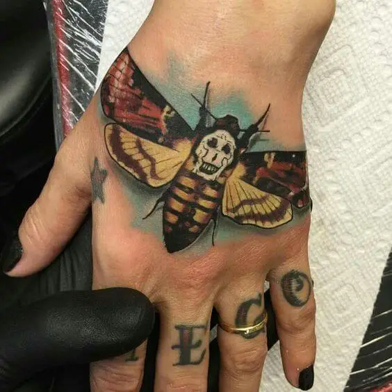 Death Moth Tattoo on the Hand 4 1 50+ Death Moth Tattoos That Will Leave You Breathless