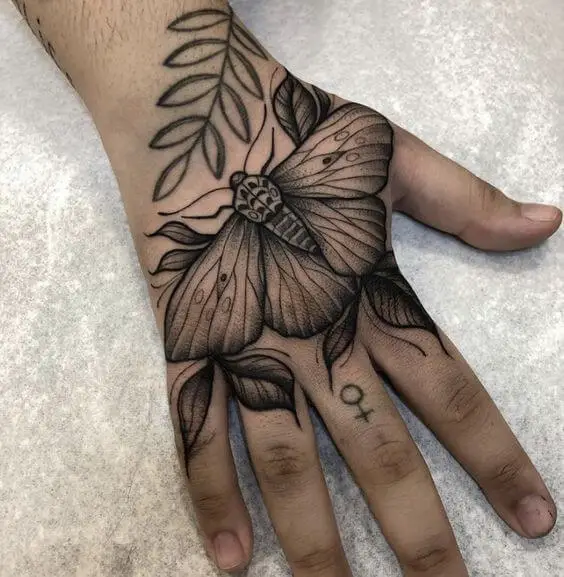 Death Moth Tattoo on the Hand 7 50+ Death Moth Tattoos That Will Leave You Breathless