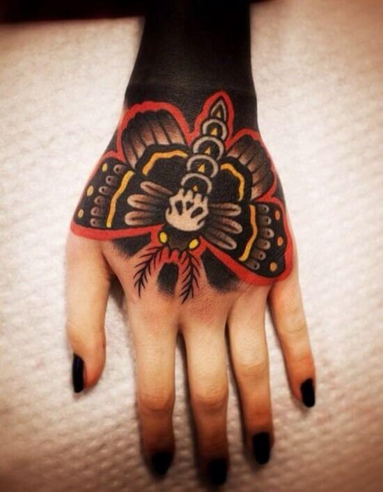 Death Moth Tattoo on the Hand 8 50+ Death Moth Tattoos That Will Leave You Breathless