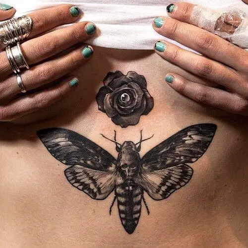 Deaths Head Hawk Moth Tattoos 5 50+ Death Moth Tattoos That Will Leave You Breathless