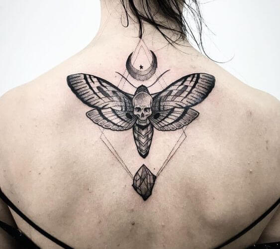 Geometric Death Moth Tattoos 3 50+ Death Moth Tattoos That Will Leave You Breathless