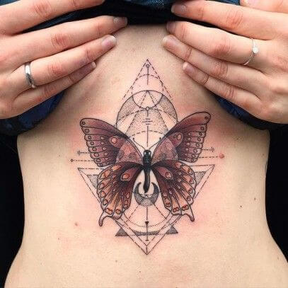 Geometric Death Moth Tattoos 6 50+ Death Moth Tattoos That Will Leave You Breathless