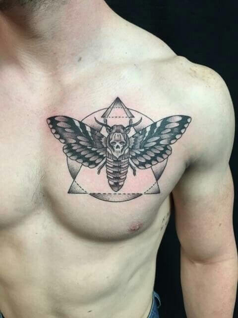 Geometric Death Moth Tattoos 9 50+ Death Moth Tattoos That Will Leave You Breathless