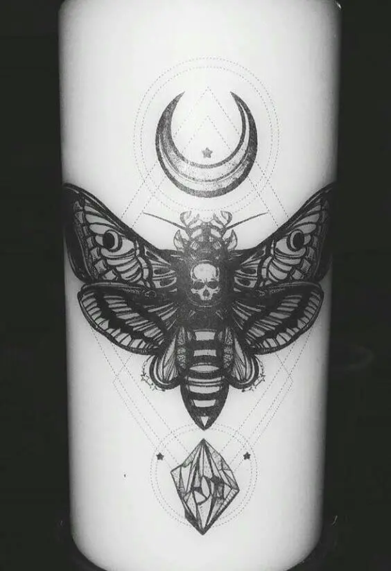 Geometric Death Moth Tattoos 50+ Death Moth Tattoos That Will Leave You Breathless