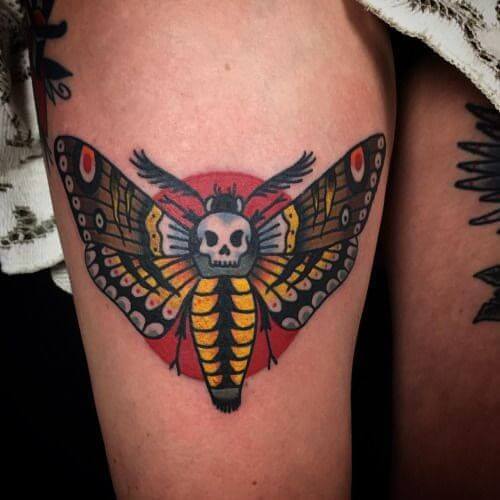 Traditional Death Moth Tattoos 12 50+ Death Moth Tattoos That Will Leave You Breathless