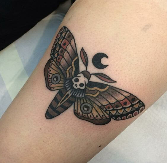 Traditional Death Moth Tattoos 5 50+ Death Moth Tattoos That Will Leave You Breathless