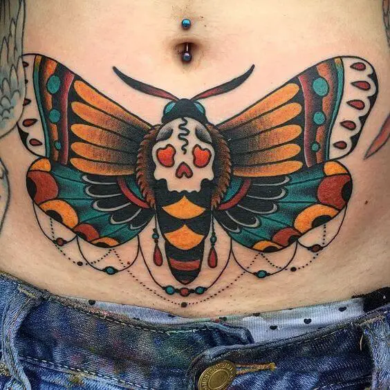 Traditional Death Moth Tattoos 8 50+ Death Moth Tattoos That Will Leave You Breathless