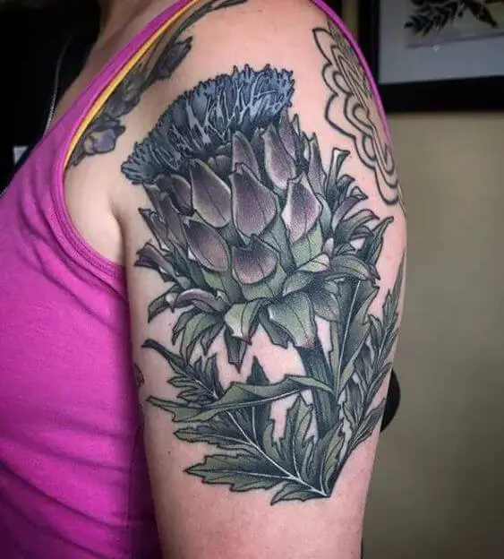 Artichoke Flower Tattoo 3 Artichoke Tattoo: Everything You Need To Know (30+ Cool Design Ideas)