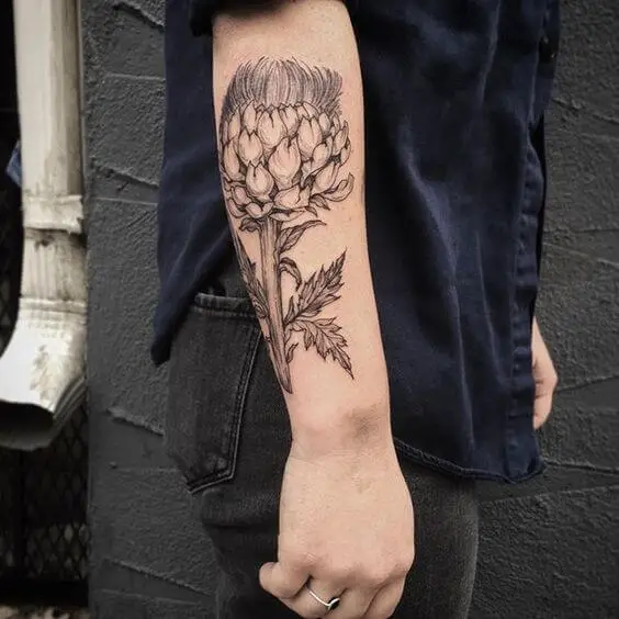 Artichoke Flower Tattoo 4 Artichoke Tattoo: Everything You Need To Know (30+ Cool Design Ideas)