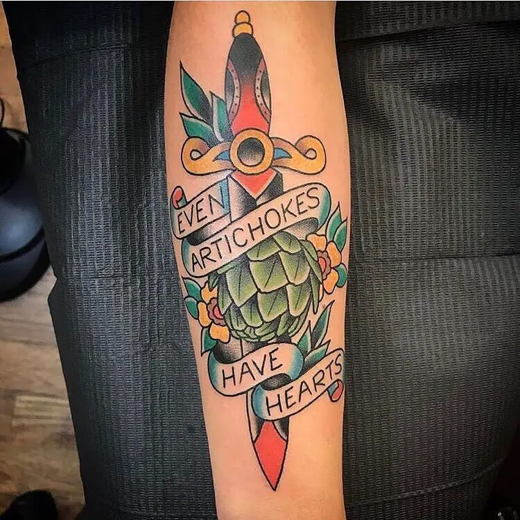 Artichoke Quotes Tattoo 2 Artichoke Tattoo: Everything You Need To Know (30+ Cool Design Ideas)