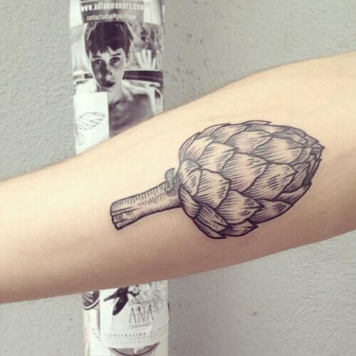 Black And White Artichoke Tattoo 2 Artichoke Tattoo: Everything You Need To Know (30+ Cool Design Ideas)