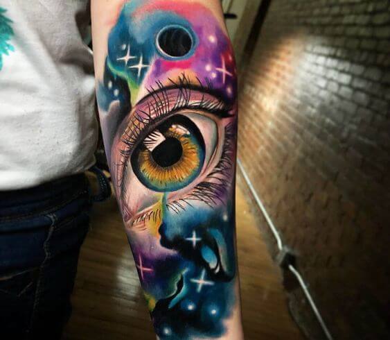 Eye Space Tattoo 2 50+ Space Tattoo Design Ideas (For Men & Women): Meaning And Meaning Of The Tattoo