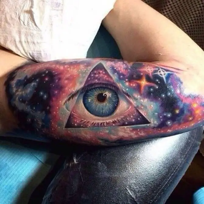 Eye Space Tattoo 4 50+ Space Tattoo Design Ideas (For Men & Women): Meaning And Meaning Of The Tattoo