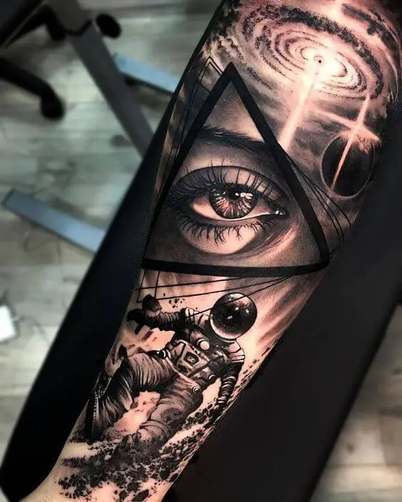 Eye Space Tattoo 6 50+ Space Tattoo Design Ideas (For Men & Women): Meaning And Meaning Of The Tattoo