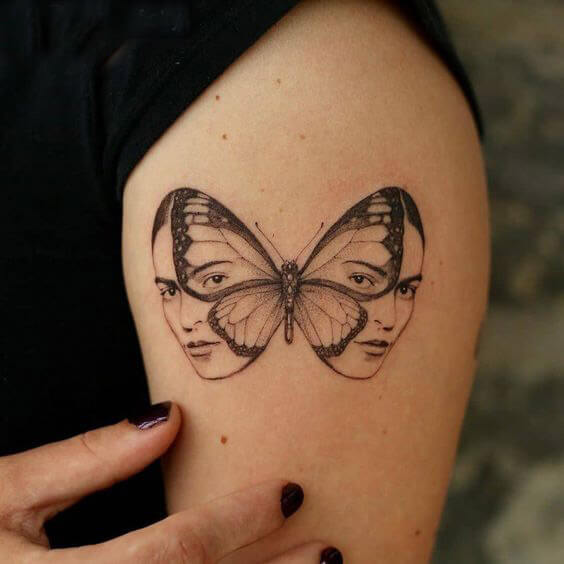 Frida Kahlo Butterfly Tattoo