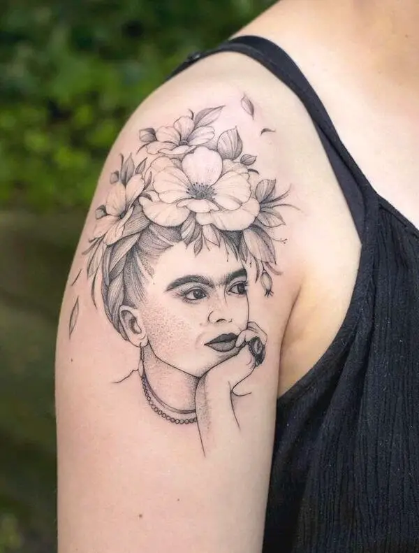 Frida Kahlo Flower Tattoo 80+ Famous Frida Kahlo Tattoo Designs (Inspirational, Meaningful And Meaningless)