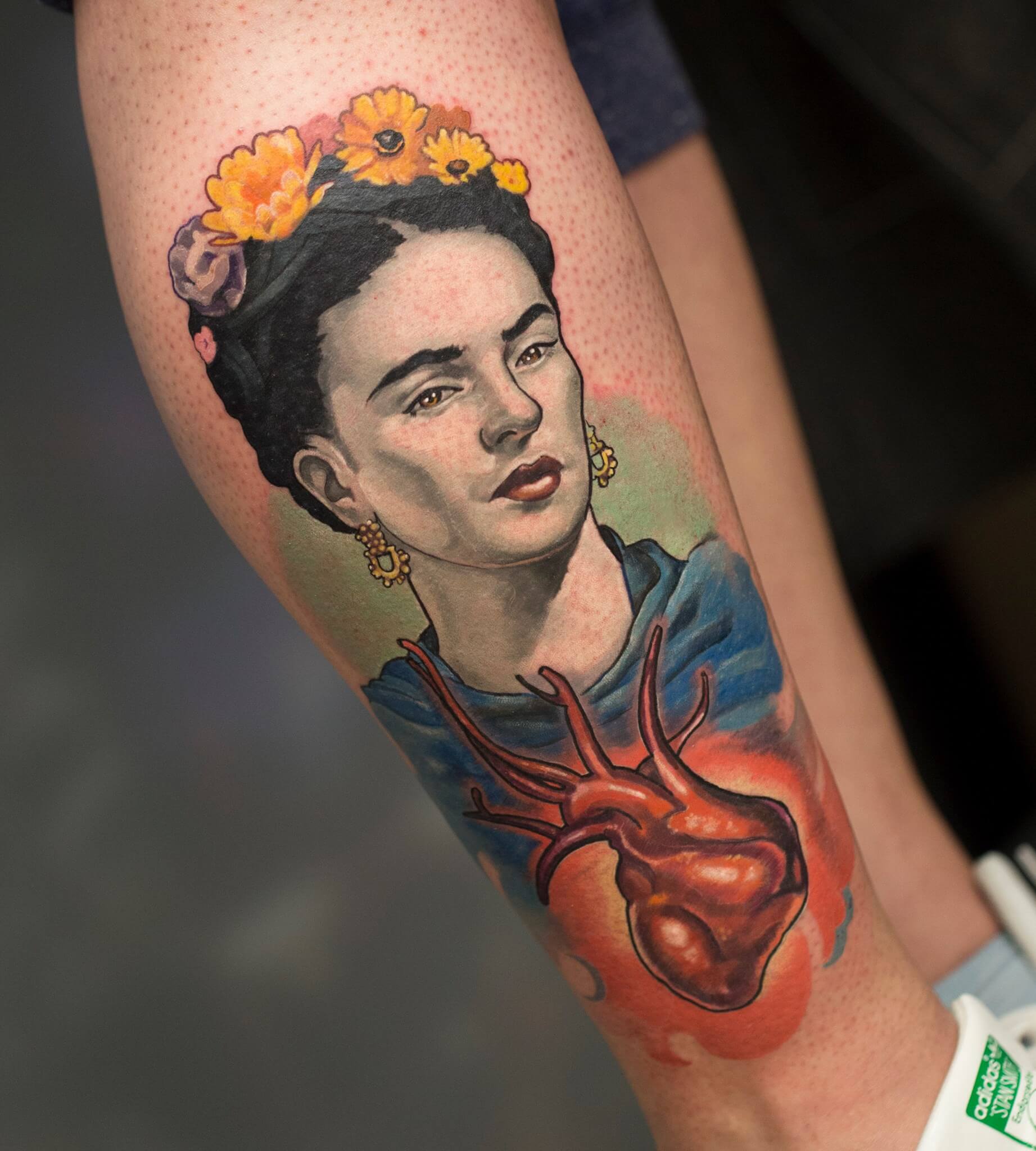 Frida Kahlo Heart Tattoo 5 80+ Famous Frida Kahlo Tattoo Designs (Inspirational, Meaningful And Meaningless)