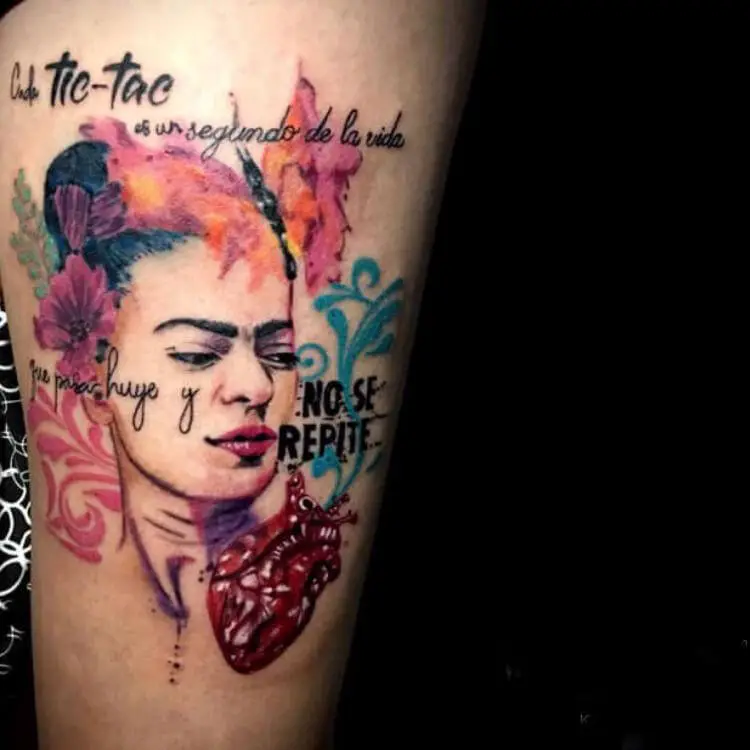 Frida Kahlo Heart Tattoo 80+ Famous Frida Kahlo Tattoo Designs (Inspirational, Meaningful And Meaningless)