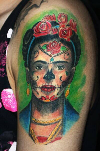 Frida Kahlo Skull Tattoo 5 80+ Famous Frida Kahlo Tattoo Designs (Inspirational, Meaningful And Meaningless)