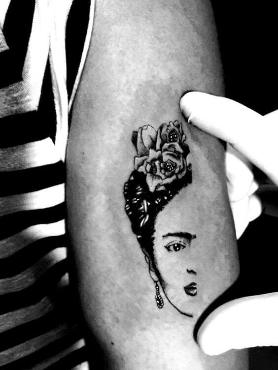 Half Frida Kahlo Tattoo 5 80+ Famous Frida Kahlo Tattoo Designs (Inspirational, Meaningful And Meaningless)