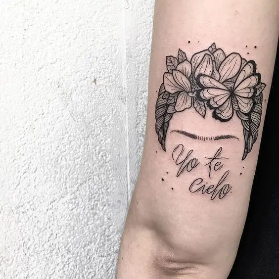 Simple frida kahlo tattoos 4 80+ Famous Frida Kahlo Tattoo Designs (Inspirational, Meaningful And Meaningless)