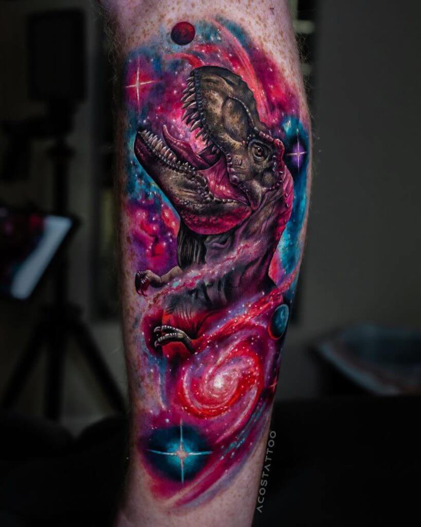 Space Dinosaur Tattoo 50+ Space Tattoo Design Ideas (For Men & Women): Meaning And Meaning Of The Tattoo