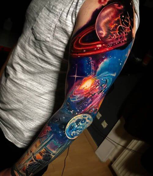 Space Galaxy Tattoo 2 50+ Space Tattoo Design Ideas (For Men & Women): Meaning And Meaning Of The Tattoo