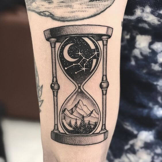 Space Hourglass Tattoo 2 50+ Space Tattoo Design Ideas (For Men & Women): Meaning And Meaning Of The Tattoo