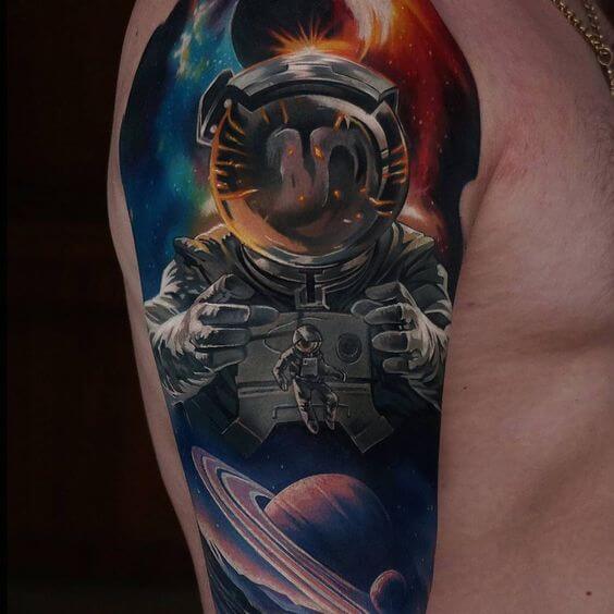 Space Tattoo Realistic 3 50+ Space Tattoo Design Ideas (For Men & Women): Meaning And Meaning Of The Tattoo
