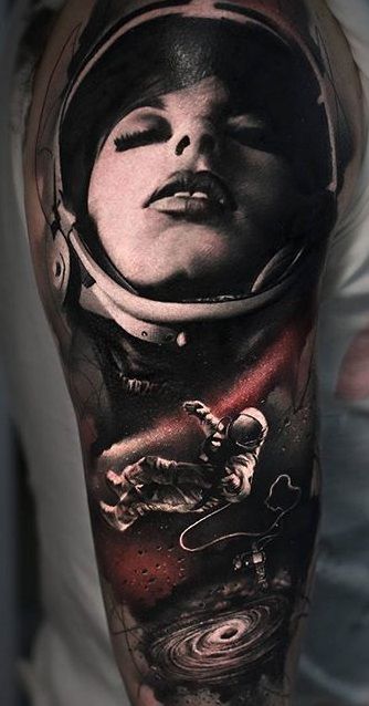 Space Tattoo Realistic 4 50+ Space Tattoo Design Ideas (For Men & Women): Meaning And Meaning Of The Tattoo