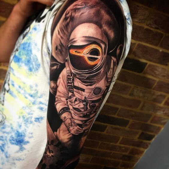 Space Tattoo on Half Sleeve 2 50+ Space Tattoo Design Ideas (For Men & Women): Meaning And Meaning Of The Tattoo