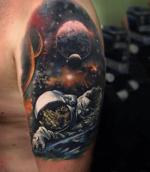 Space Tattoo on Half Sleeve 50+ Space Tattoo Design Ideas (For Men & Women): Meaning And Meaning Of The Tattoo