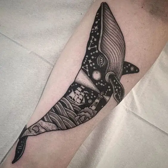 Space Whale Tattoo 3 50+ Space Tattoo Design Ideas (For Men & Women): Meaning And Meaning Of The Tattoo