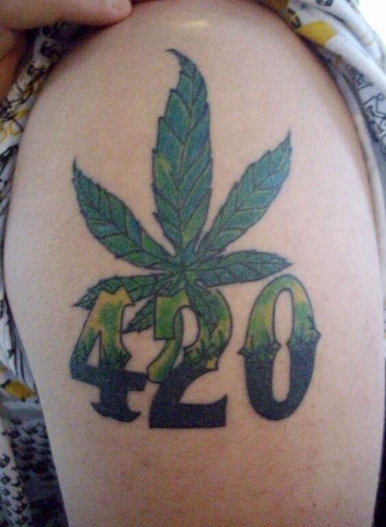 420 Weed Tattoos 6 100+ Amazing Weed Tattoo Ideas That Will Get You High