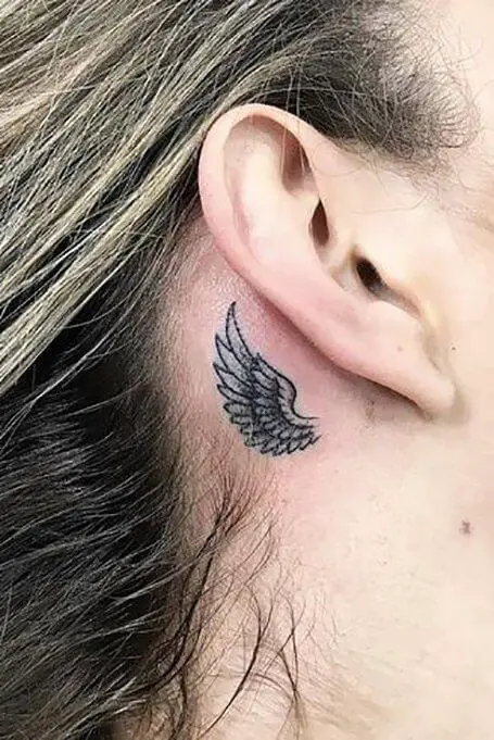 Angel Wings Behind the Ear Tattoo 3 Top 20 Angel Wings Tattoo Design: Find Your Perfect Angel Wings Tattoo