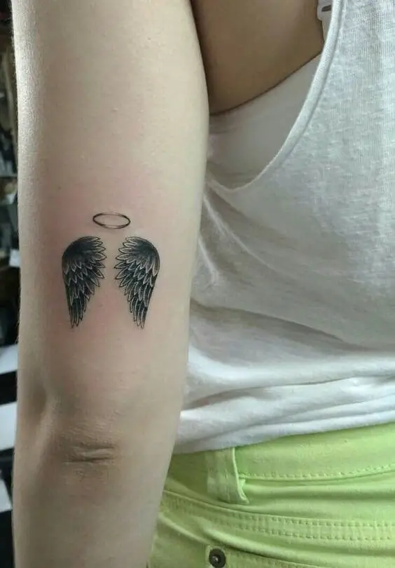 Angel Wings Halo Tattoo 6 Top 20 Angel Wings Tattoo Design: Find Your Perfect Angel Wings Tattoo