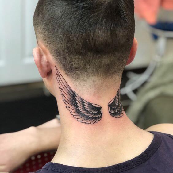 Angel Wings Tattoo on Neck 5 Top 20 Angel Wings Tattoo Design: Find Your Perfect Angel Wings Tattoo