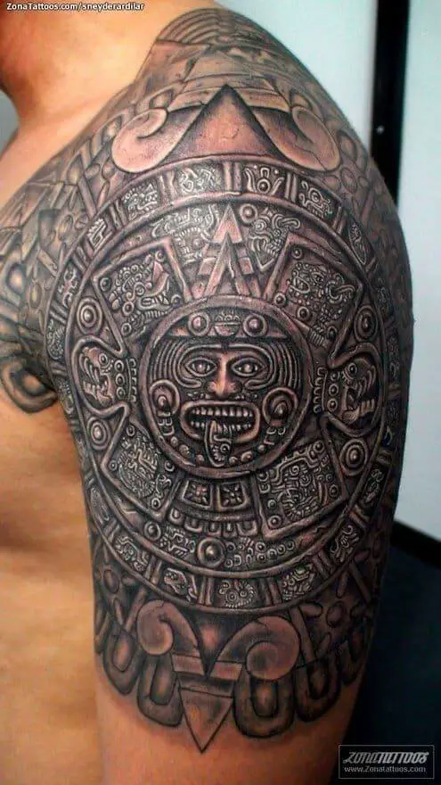 Aztec Calendar Tattoo 66+ Aztec Tattoo Designs That Will Make Your Heart Beat Faster