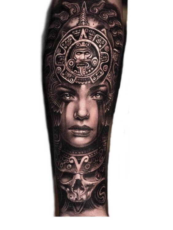 Aztec Goddess Tattoo 3 66+ Aztec Tattoo Designs That Will Make Your Heart Beat Faster
