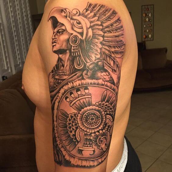 Aztec Shield Tattoo 2 66+ Aztec Tattoo Designs That Will Make Your Heart Beat Faster