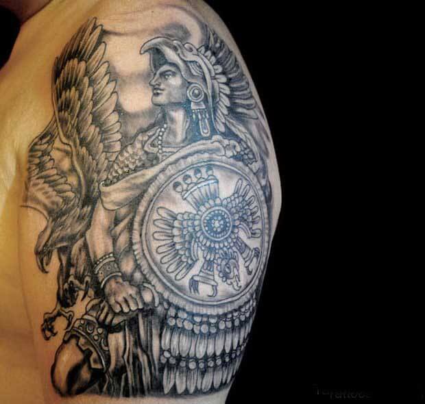 Aztec Shoulder Tattoo 2 66+ Aztec Tattoo Designs That Will Make Your Heart Beat Faster