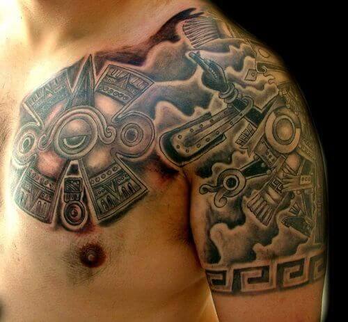 Aztec Shoulder Tattoo 3 66+ Aztec Tattoo Designs That Will Make Your Heart Beat Faster