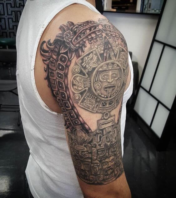 Aztec Shoulder Tattoo 5 66+ Aztec Tattoo Designs That Will Make Your Heart Beat Faster