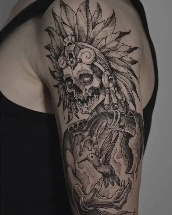 Aztec Skeleton Tattoos 66+ Aztec Tattoo Designs That Will Make Your Heart Beat Faster