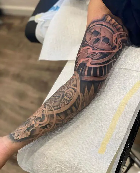 Aztec Tattoo Sleeve 66+ Aztec Tattoo Designs That Will Make Your Heart Beat Faster