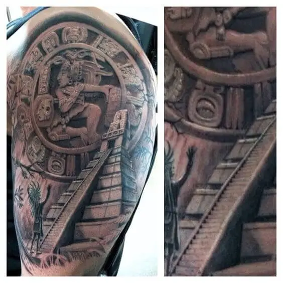 Aztec Temple Tattoo 2 66+ Aztec Tattoo Designs That Will Make Your Heart Beat Faster