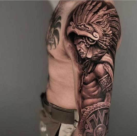 Aztec Warrior Tattoo 6 66+ Aztec Tattoo Designs That Will Make Your Heart Beat Faster